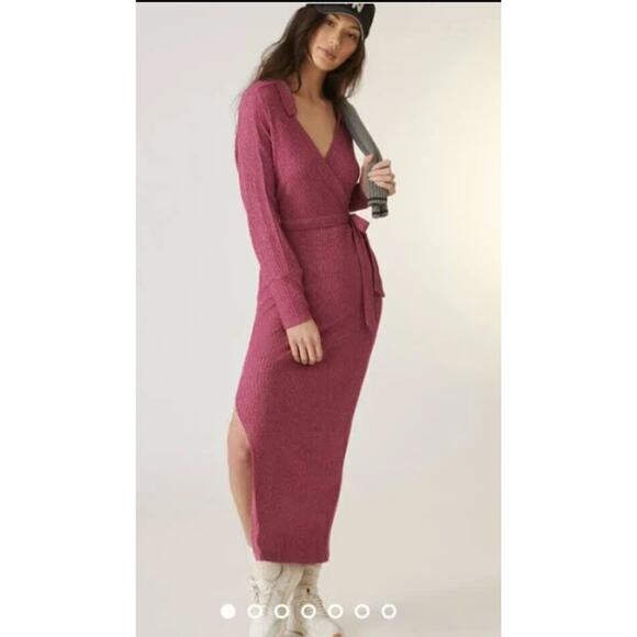 NWT Anthropologie Belted Knit Maxi Dress - Small - Picture 1 of 4